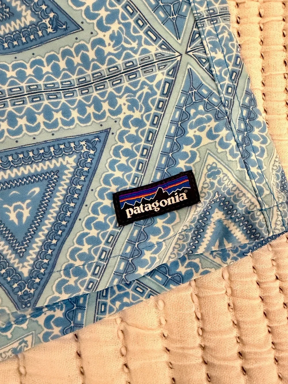 Patagonia Baggies in Blue Geo Print - 5in inseam - Picture 3 of 8